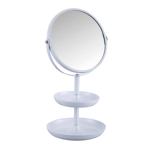BLUE CANYON WHITE COSMETIC MIRROR WITH HOLDER