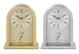 WIDDOP ARCHED SILVER/GOLD MANTLE CLOCK