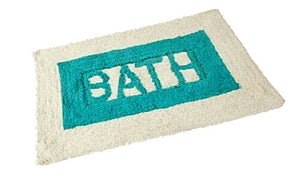 BLUE CANYON TURQUOISE COTTON BATH MAT