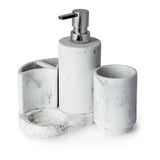 BLUE CANYON MARBLE AREZZO MARBLE BATHROOM ACCESSORY SET