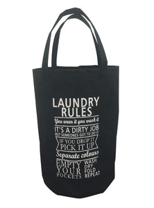 BLUE CANYON BLACK LAUNDRY CARRY BAG WITH HANDLES