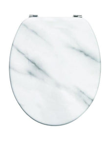BLUE CANYON MARBLE EFFECT TOILET SEAT WITH STAINLESS STEEL FIXINGS