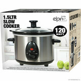 ELPINE 1.5L STAINLESS STEEL SLOW COOKER