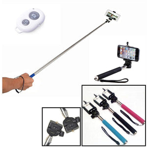 EXTENDABLE SELFIE STICK WITH BLUETOOTH SHUTTER REMOTE