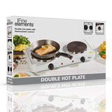 FINE ELEMENTS WHITE DOUBLE HOT PLATE