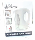 FINE ELEMENTS WHITE CORDLESS JUG KETTLE