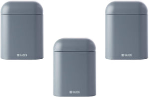 HADEN PERTH SET OF 3 SLATE GREY CANISTERS