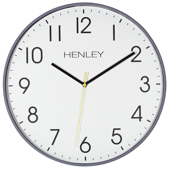 HENLEY GREY MORETON 40CM WALL CLOCK