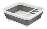 GREY SILICONE COLLAPSIBLE DISH RACK