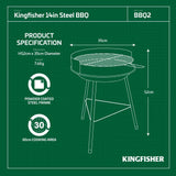 KINGFISHER RED 14 INCH BARBECUE