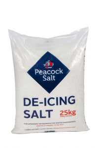 PEACOCK DE-ICING WHITE ROCK SALT 25KG BAG