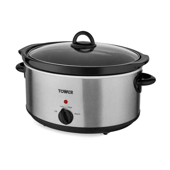 TOWER STAINLESS STEEL 5.5L SLOW COOKER