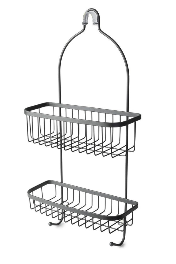 BLUE CANYON GREY 2 TIER HANGING SHOWER CADDY