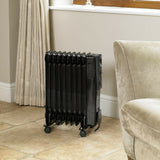 KINGFISHER LIMITLESS 2000W BLACK 9 FIN OIL FILLED HEATER