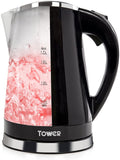 TOWER BLACK LED COLOUR CHANGING 1.7 LITRE KETTLE