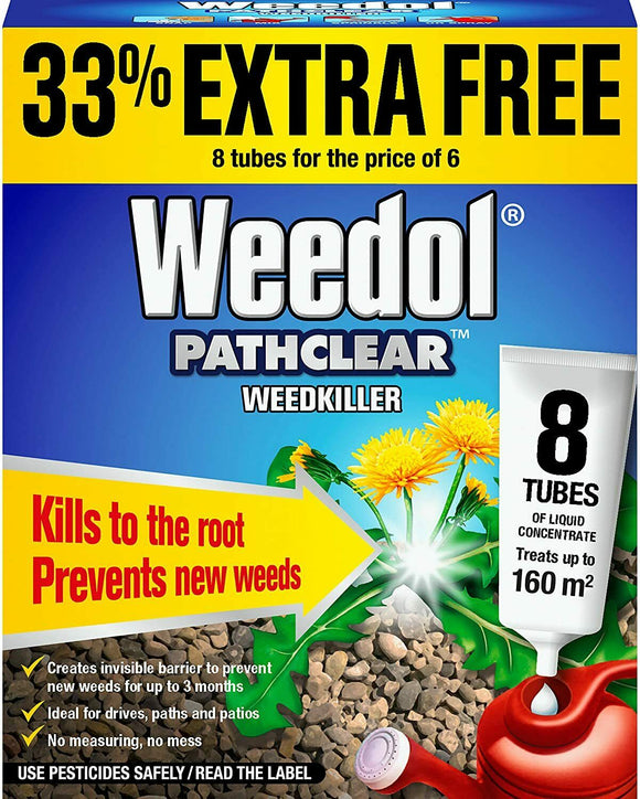 WEEDOL PATHCLEAR WEEDKILLER TUBES 8 PACK